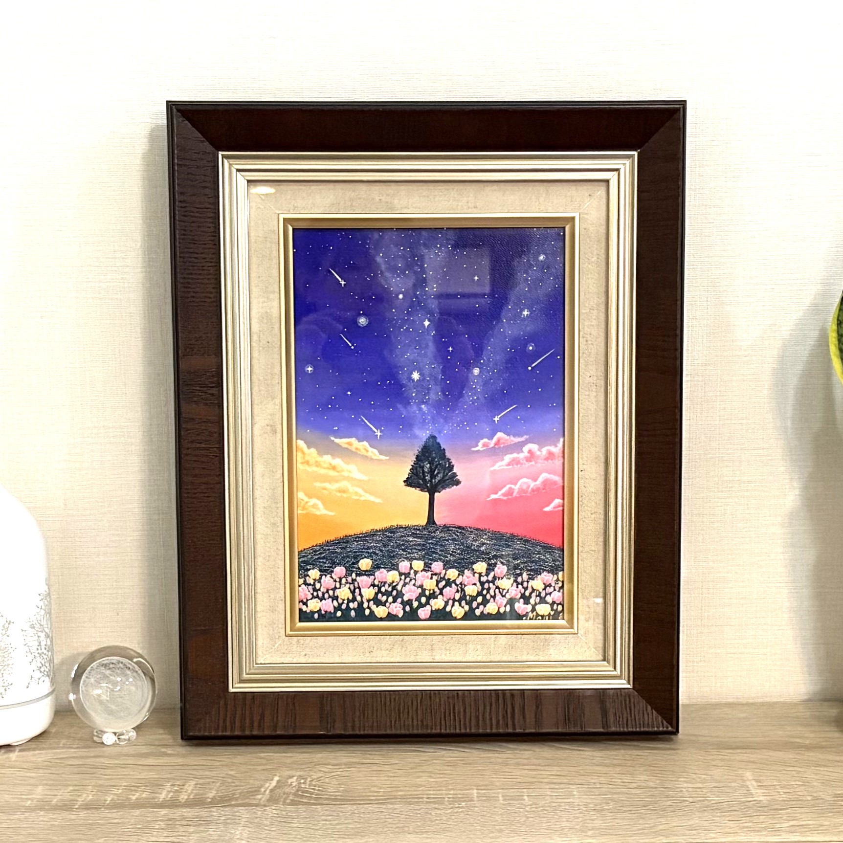 隕石入りソウルカラーアート | 宇宙とつながる魂の色 (F3サイズ・額装原画)