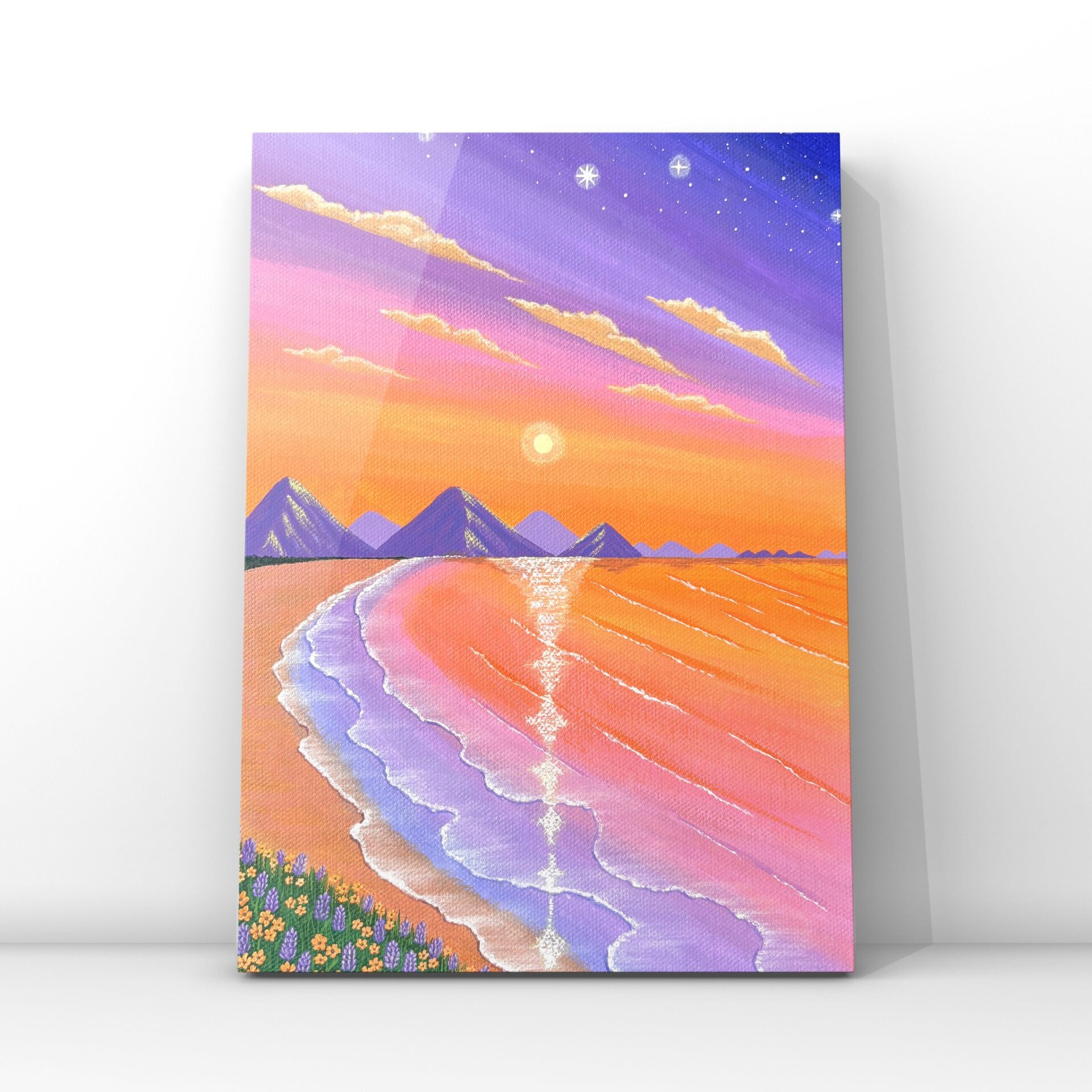 隕石入りソウルカラーアート | 宇宙とつながる魂の色 (F3サイズ・額装原画)