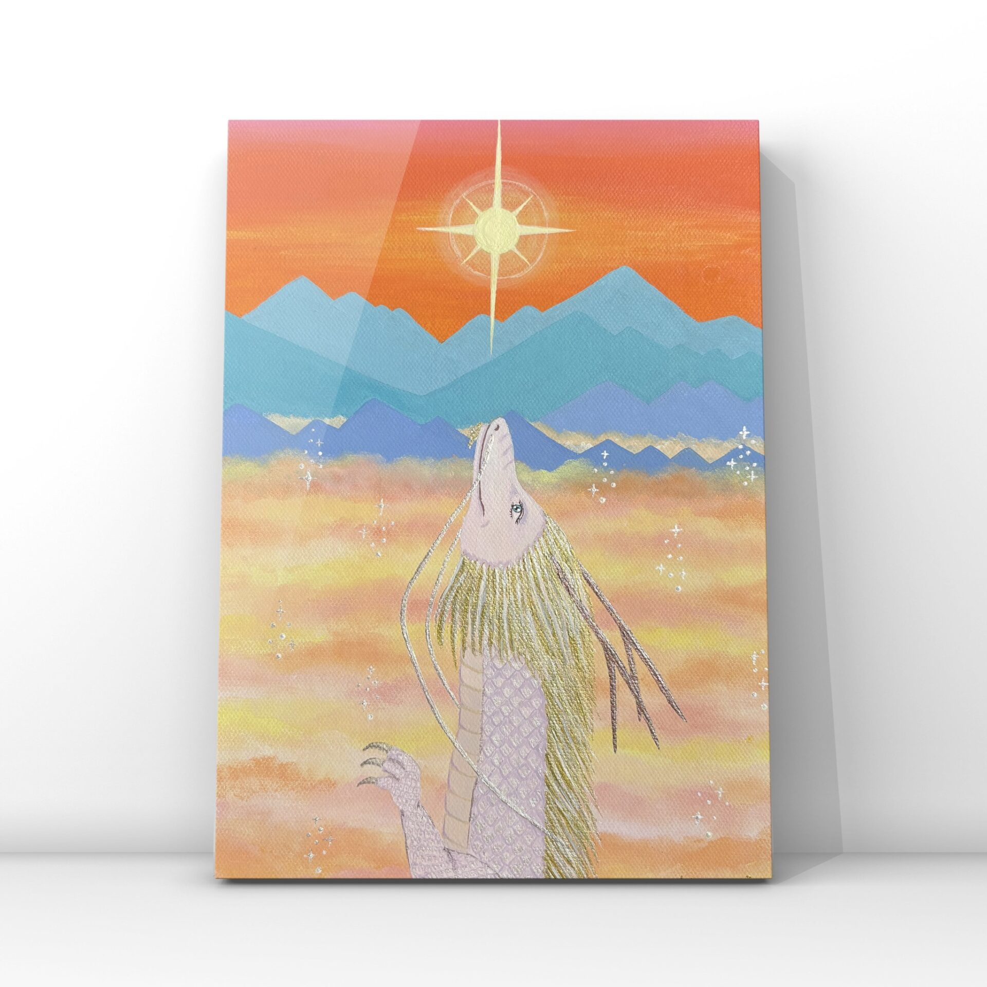 隕石入りソウルカラーアート | 宇宙とつながる魂の色 (F3サイズ・額装原画)