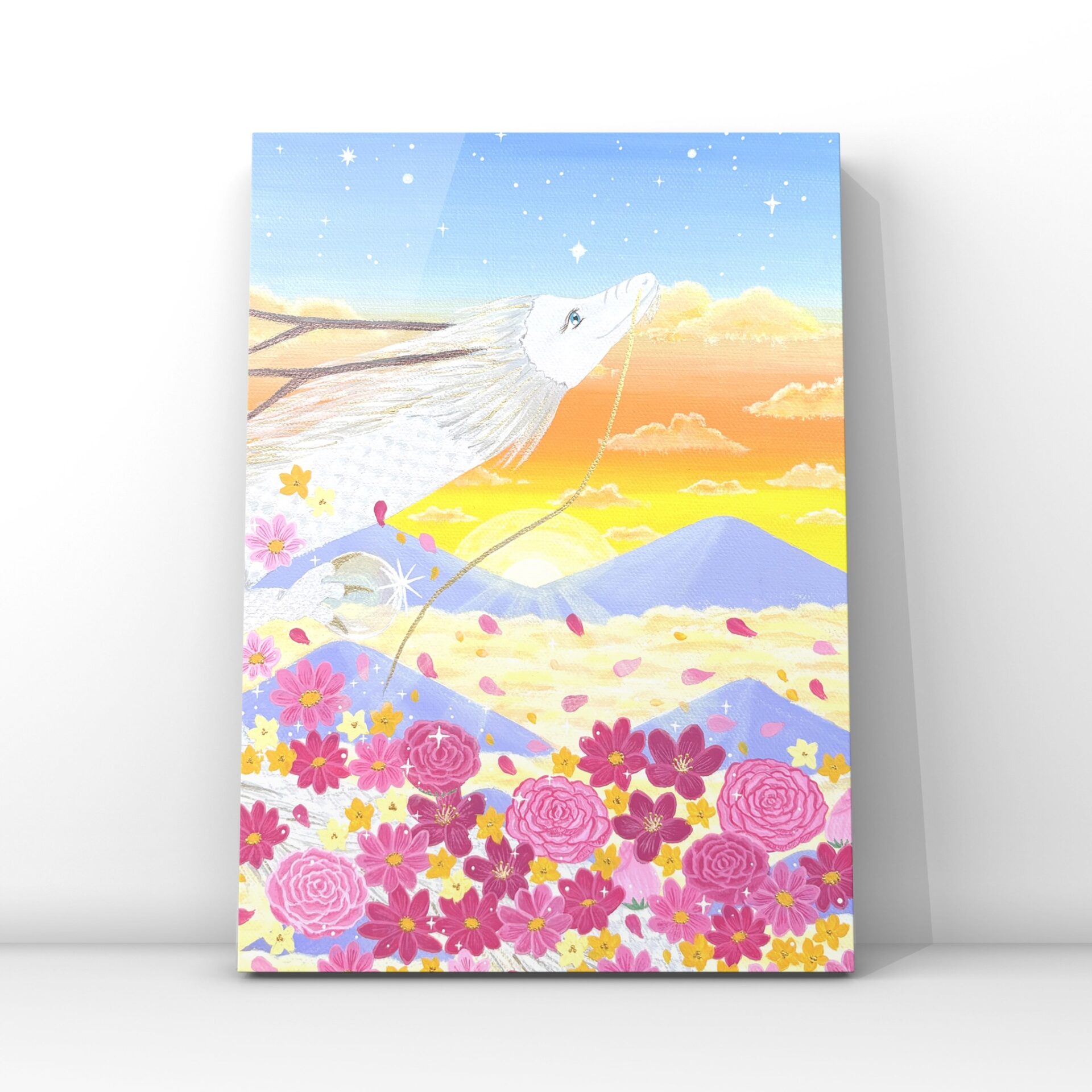 隕石入りソウルカラーアート | 宇宙とつながる魂の色 (F3サイズ・額装原画)