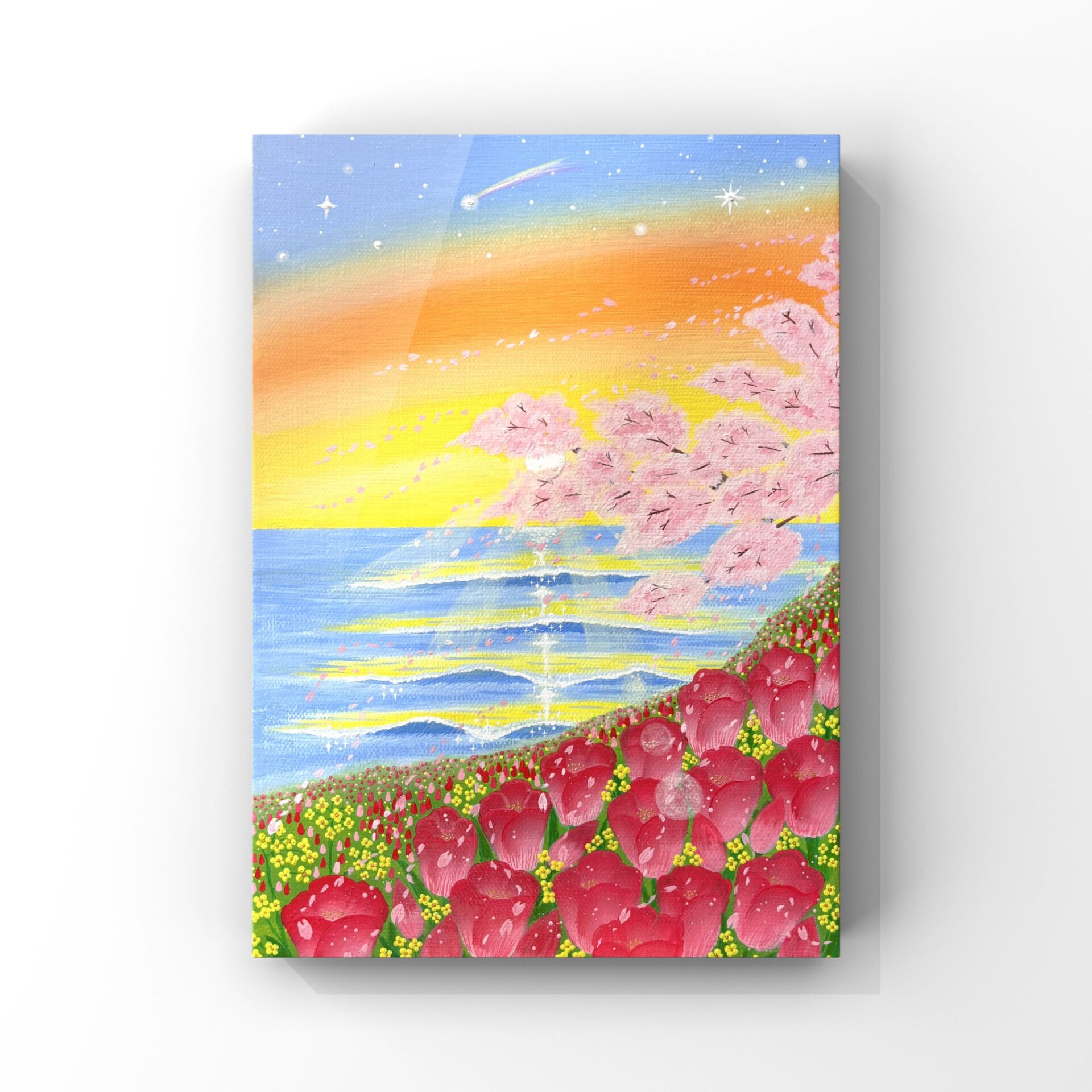 隕石入りソウルカラーアート | 宇宙とつながる魂の色 (F3サイズ・額装原画)