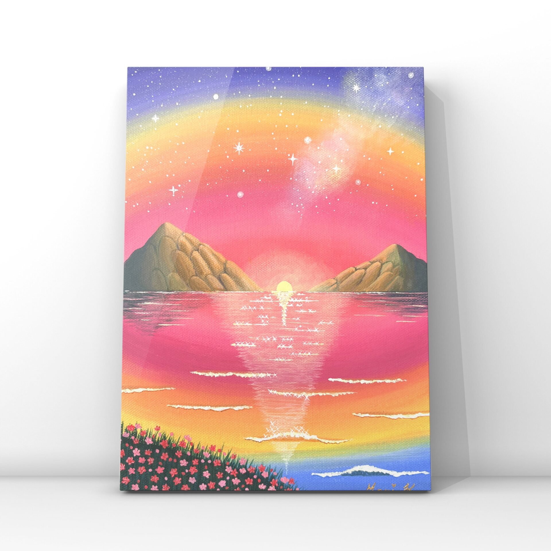 隕石入りソウルカラーアート | 宇宙とつながる魂の色 (F3サイズ・額装原画)